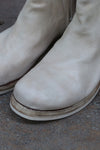 Boris Bidjan Saberi horsehide mid-calf boots German handmade WBOOT2 FMM20011-BAIHE white brown